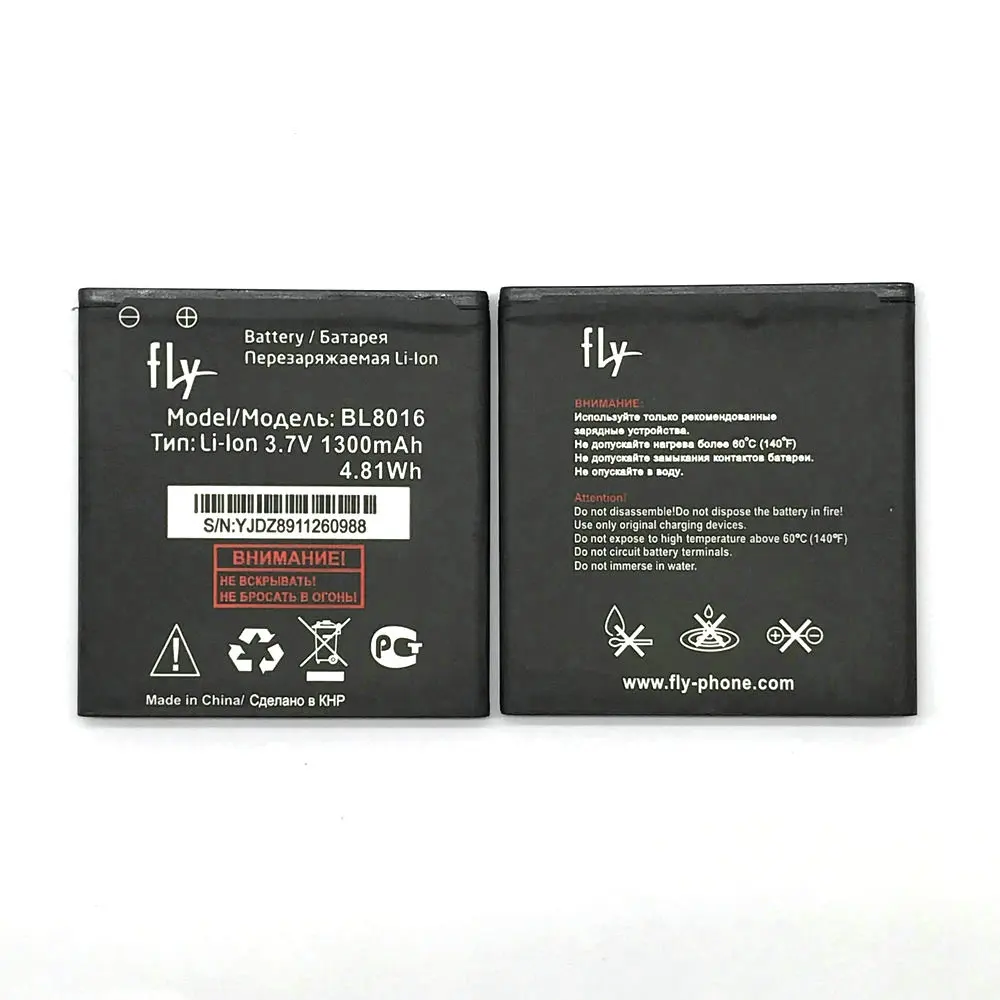 Высококачественный аккумулятор BL8016 1300 мАч для Fly Batery | Мобильные телефоны и