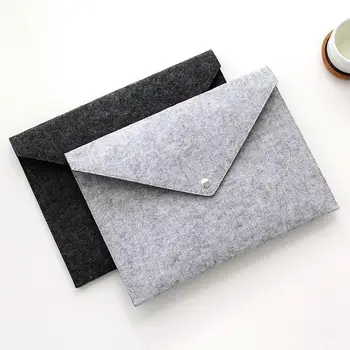 

Adeeing 1pc Simple Felt A4 File Holder Briefcase Document Bag Paper File Holder Handbag Button Closure