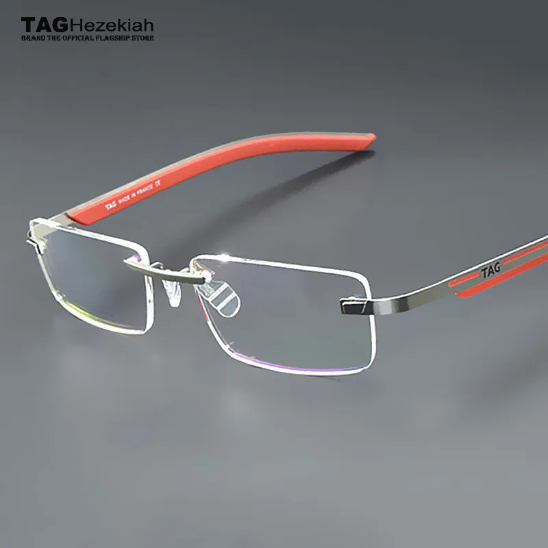 2017 TAG Hezekiah brand frames eyeglasses rimless Memory ...
