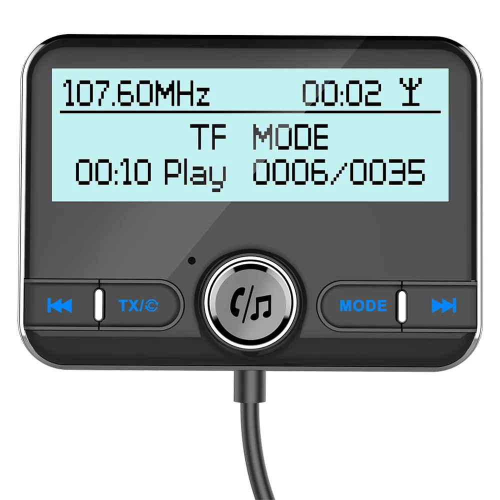 

Car LCD Display Digital Radio Receiver Bluetooth Handsfree Car MP3 FM Transmitter Support Full FM Frequency 87.5MHZ-108MHZ #YL1