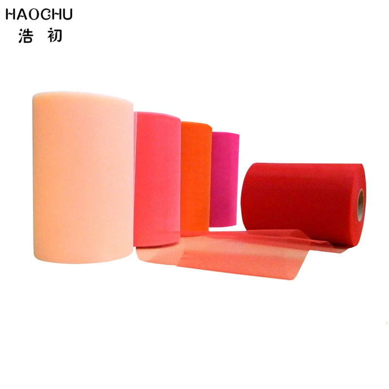 

HAOCHU 100yards 15CM Wide Red Blue Organza Roll Tulle DIY TUTU Skirt Fabric For Table Runners Wedding Baby Shower Decoration