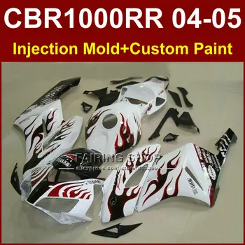 

Custom paint fairing for HONDA 2004 2005 CBR1000 RR fairings set cbr1000rr 04 05 CBR1000RR Injection mold red flame bodywork