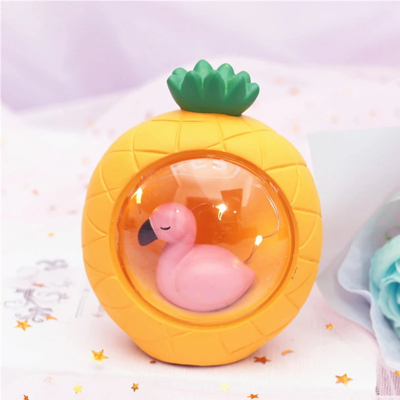 

Flamingo Yellow Mini Duck Lampara LED Battery Powered Resin Pineapple Apple Night Lamp Creative Switch LED Night Lights