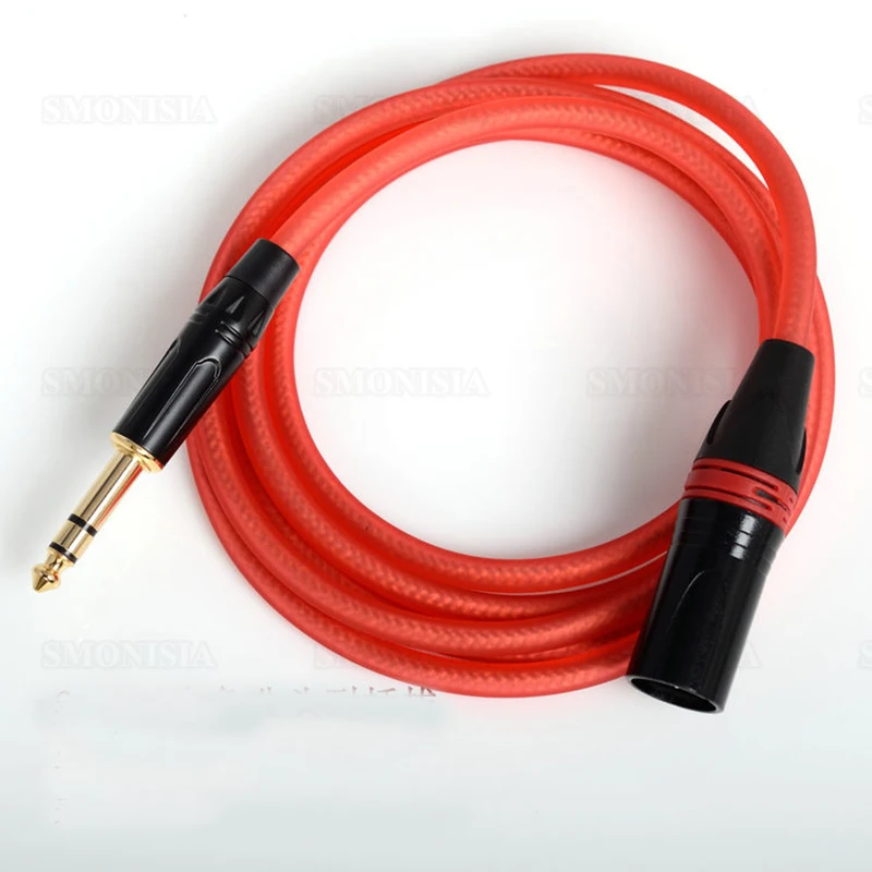 1pcs-10pcs  XLR To TRS 6.5 6.35 Professional Balanced Audio Cable Male Connector
