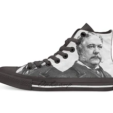 Президент Честер Артур Повседневное с высоким берцем холщовая Обувь Кеды легкие ботинки для ходьбы