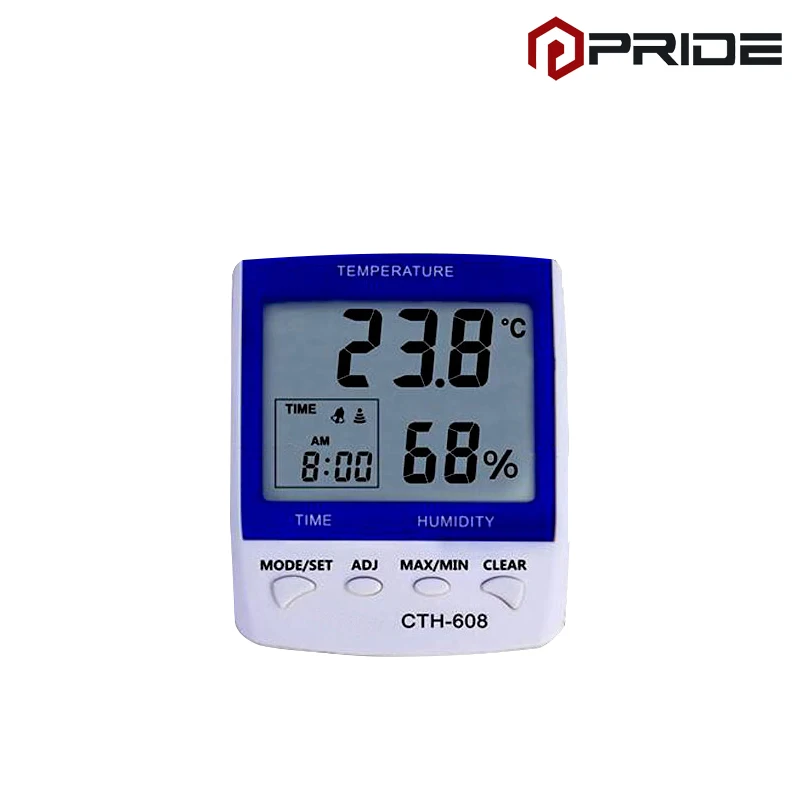 

CTH-608 Time Therometers & Hygrometer Digital Incubator Thermometer