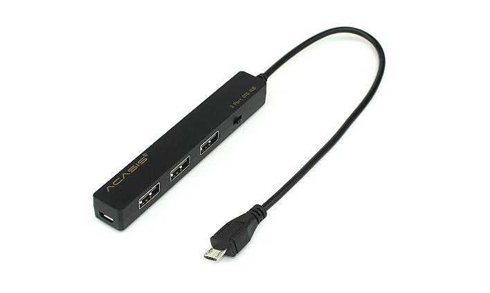 10070TW Acasis H027 мобильный планшетный ПК зарядный кабель OTG Micro USB HUB 3 Порты одновременной зарядки Мощность трансмиссионный кабель - изображение