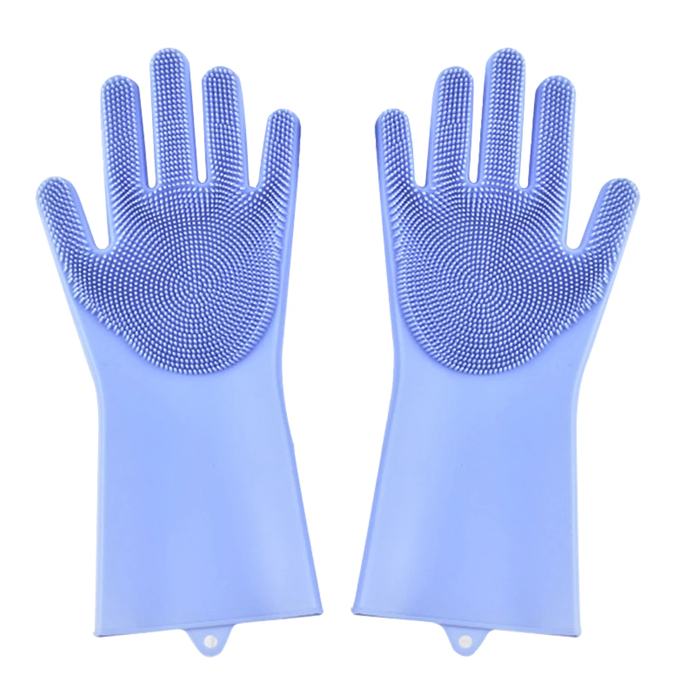 A Pair Dishwashing Gloves Food Grade Silicone Cleaning Tools Cleaning