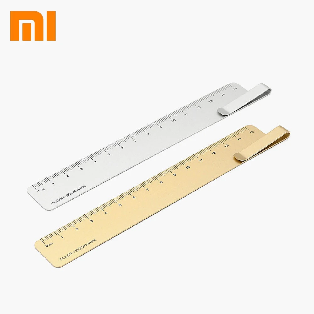 

Original Xiaomi KACO Ruma Metal Ruler + Bookmark For School/Office/Home ,Gift For Students/Friends ,Gold/Silver With Package
