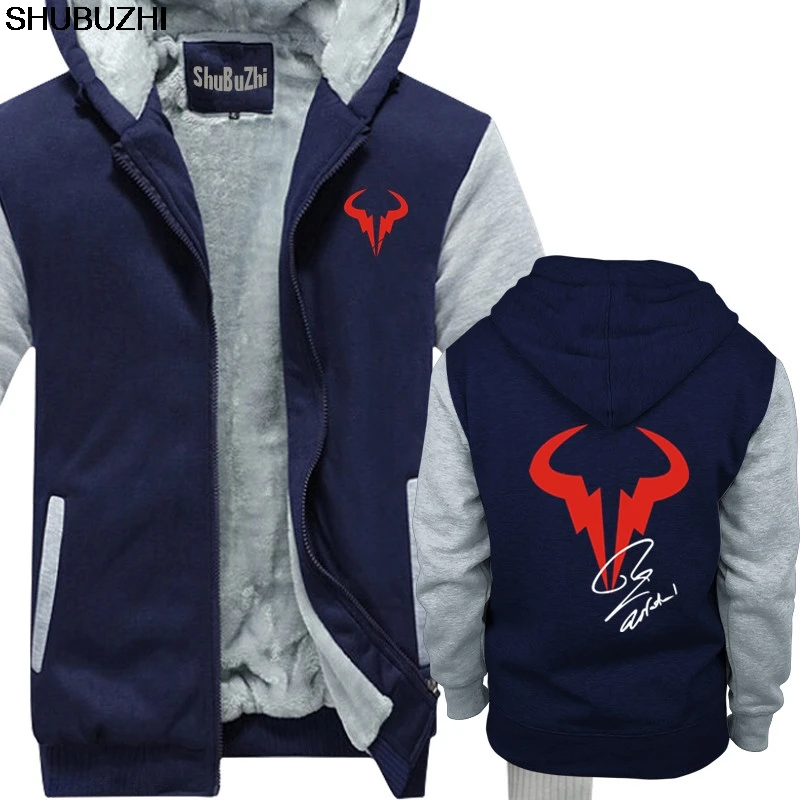 

New Popular Rafael Nadal RN Rafa Tennis Player Men's Black hoodie Men winter thick hoodies warm coat for man sbz1096