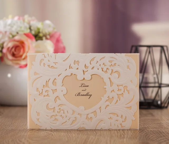Wishmade Embossed Wedding Invitation Card Heart Design 50pcs Free Wishmade Embossed Wedding Invitation Card Heart Design 50pcs Free Shipping Vintage Style Aw7018
