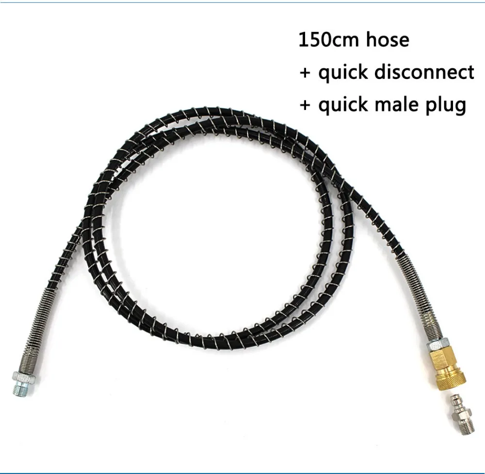 Шланг высокого давления с пружинным обернутым 150 см длиной M10x1 наружная резьба PCP пневматическая Пневматика воздушный заправка насос