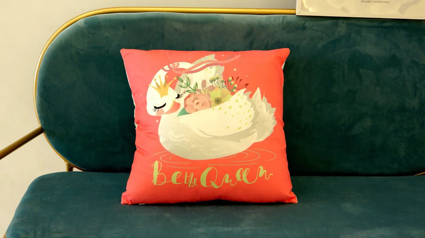 Houspace новый короткий плюш Be the Swan Queen для дома дивана автомобиля декоративный декор