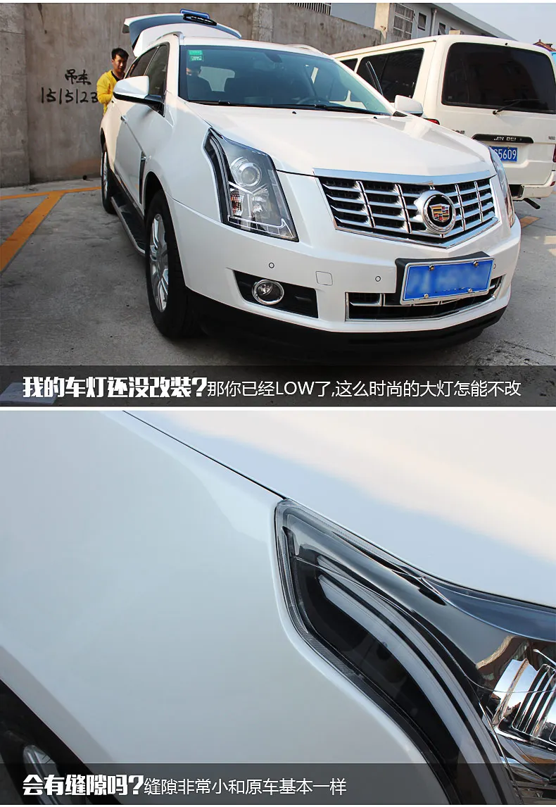 D_YL стайлинга автомобилей для Cadillac SRX от АТС ХЦ фары 2011-2014 SRX от АТС ХЦ светодиодный фары DRL Объектив Двойной Луч H7 спрятал bi Xenon объектива