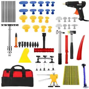 PDR Tools Set Paintless Dent Repair Tools Dent Removal Dent Puller Tool Kit Reflector Board Puller Tabs Glue Gun Ferramentas