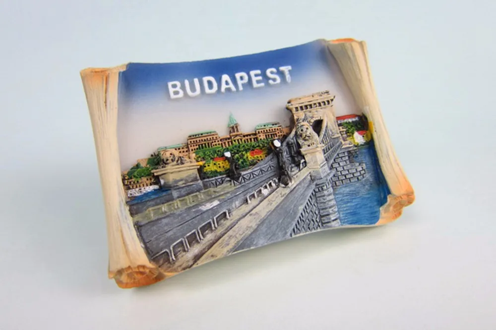 Венгерские туристические сувенирные магниты на холодильник ручной работы из смолы, магнитные наклейки на холодильник, домашний декор, украшение