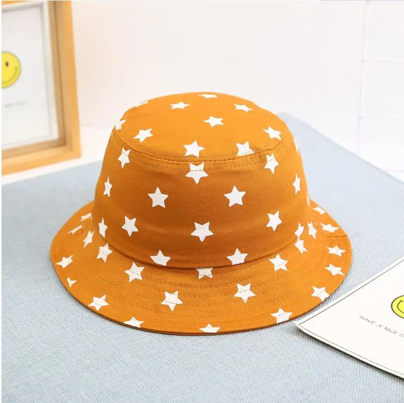 Новинка года, детские шляпы со звездами, летняя Солнцезащитная шляпа для детей, уличная шляпа для рыбалки, Панама, кепка для девочек и мальчиков, черная, белая, бежевая