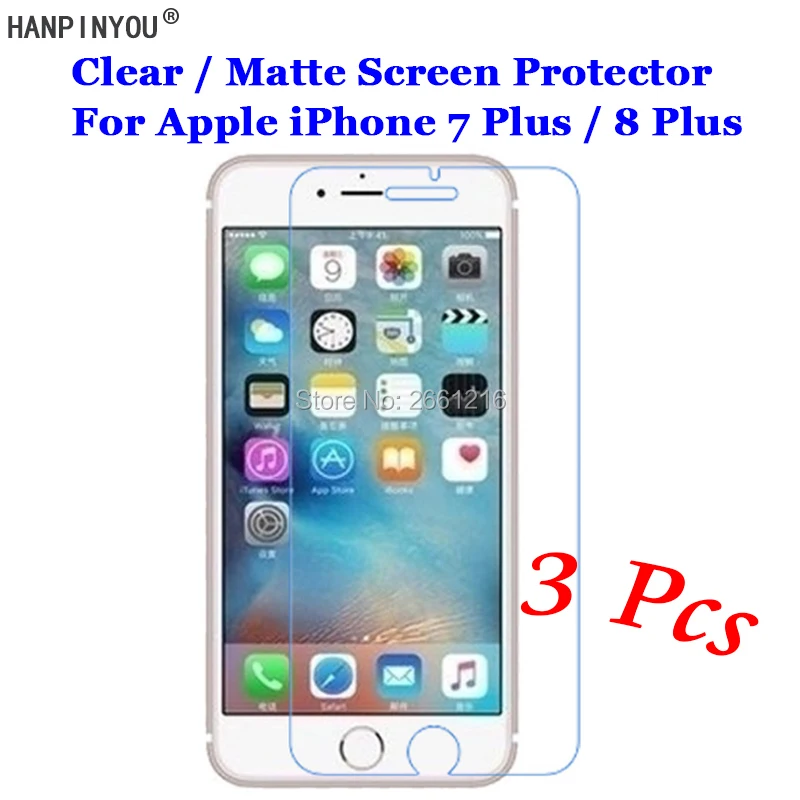 3 шт./лот Защитная пленка для Apple iPhone 7 Plus / 8 5 дюйма HD Антибликовая матовая |