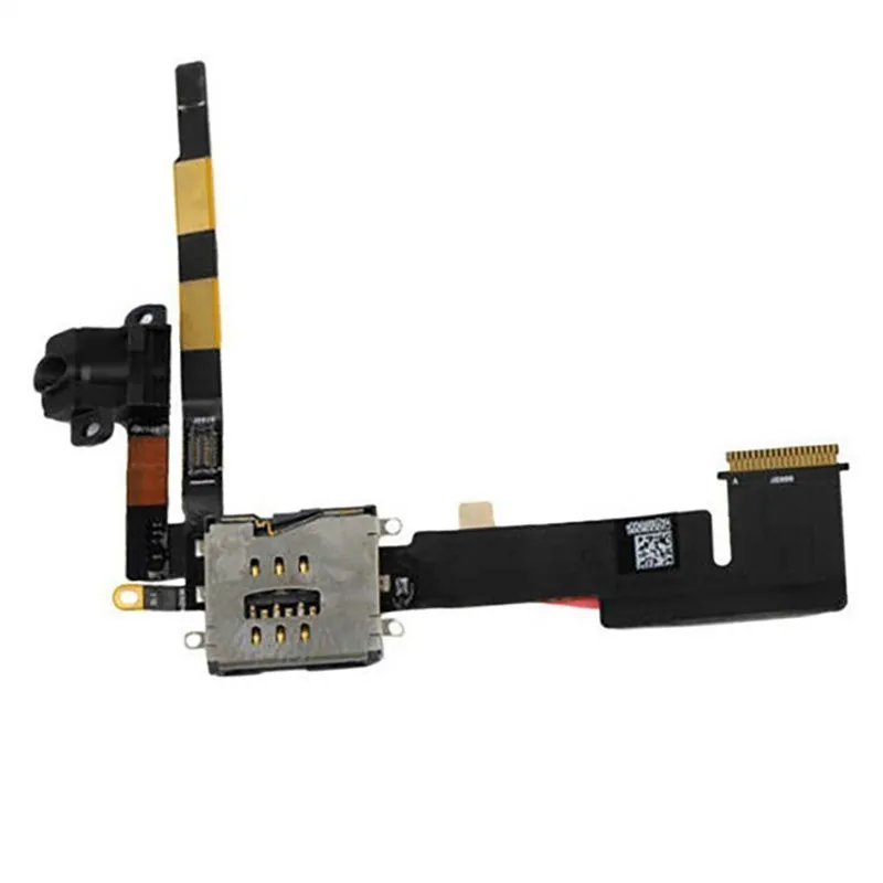 

100% Original New Headphone Jack Audio Flex Cable w/ SIM Card Slot Socket for Apple iPad 2 3G Version Replacement