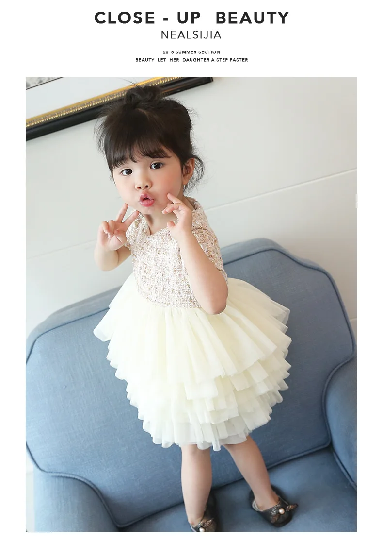 Летний костюм принцессы для маленьких девочек праздничное платье для 1 года 3