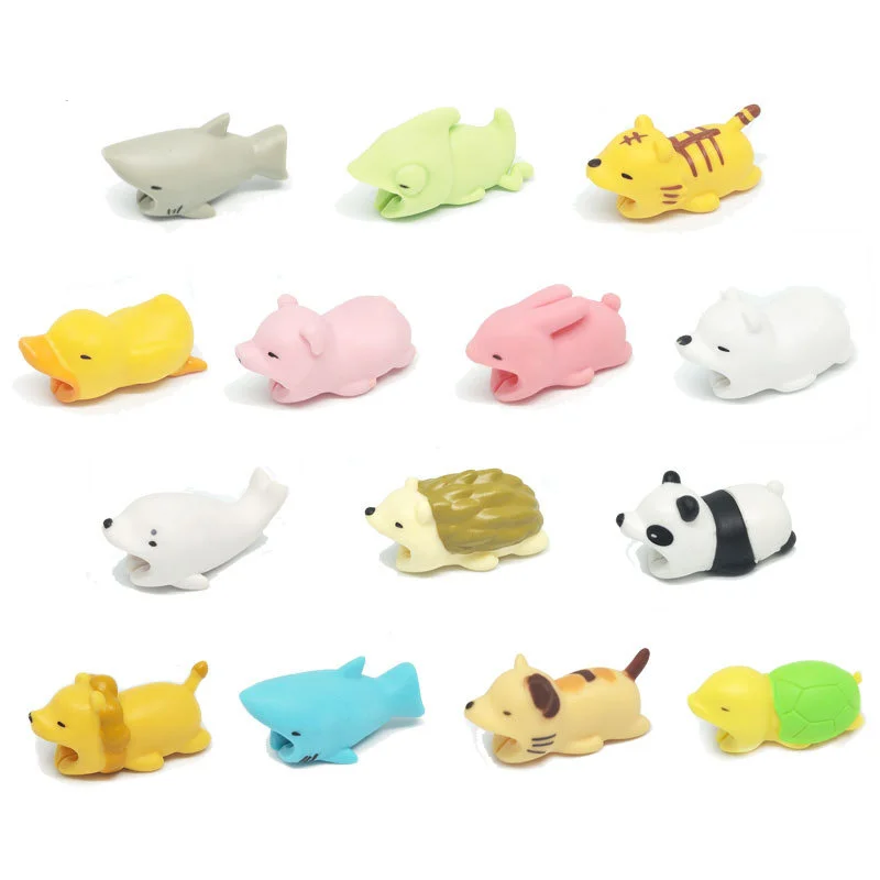 

Cable Bite Protector for Mobile Phone Cable Winder Phone Holder Accessory chompers Rabbit Dog Cat Animal Doll Model Funny