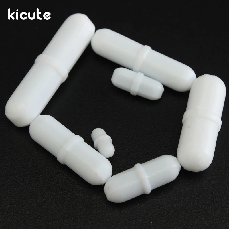 

Kicute 7pcs/pack Newest Magnetic Stirrer Mixer Stir Bar PTFE T-19 NEW Width Size Smaller Top Quality Laboratory Supplies