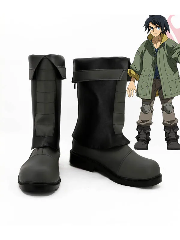 

MOBILE SUIT GUNDAM Iron-Blooded Orphans Tekkadan Mikazuki Augus Cosplay Boots Shoes Anime Party Cosplay Boots for Adult Men