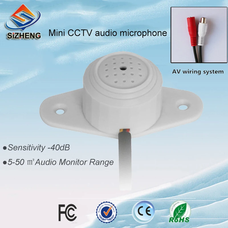 

HD mini camera microphone audio monitor cctv sound pickup with surveillance