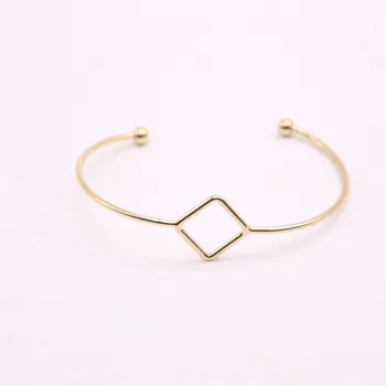 

Circle square geometry bangles for girls Circle with square women bangles and