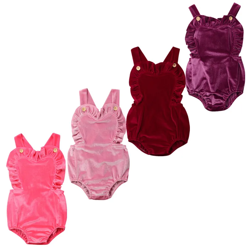 

Newborn Baby Girl Sleeveless Romper Sunsuit Outfit One-Pieces Summer Baby Clothing
