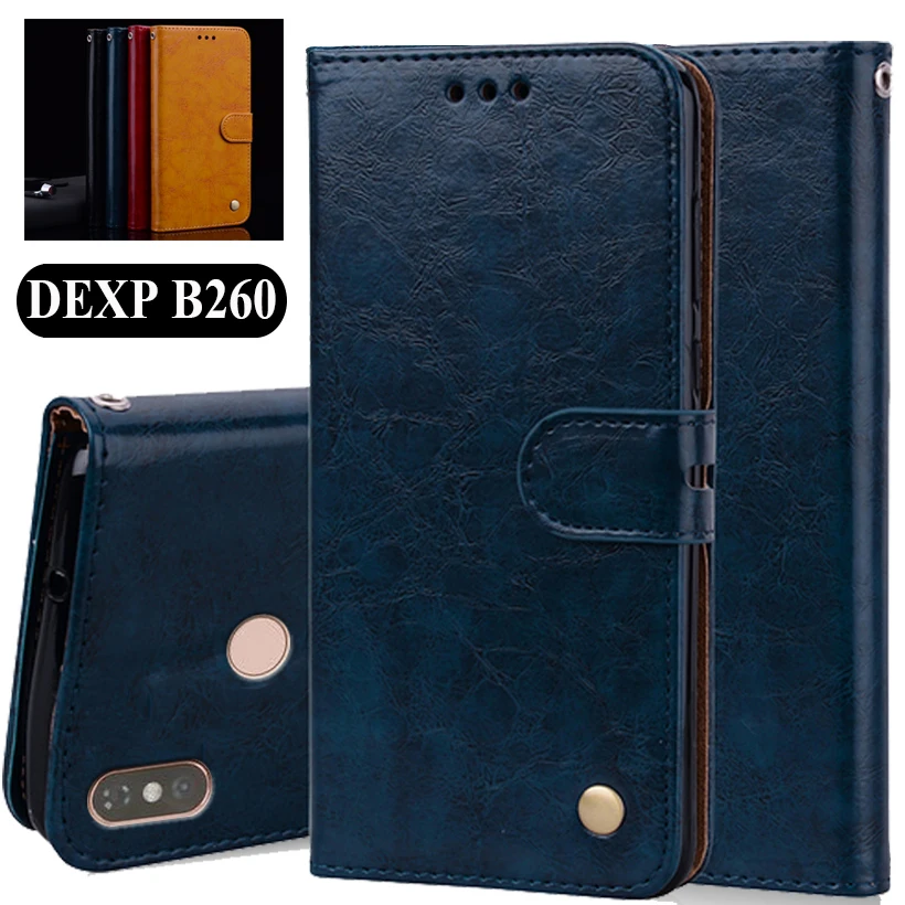 

Luxury Slip-resistant Flip PU Leather Wallet Case For DEXP B260 Cover Book Case 5.99" Phone Cover Case Bag