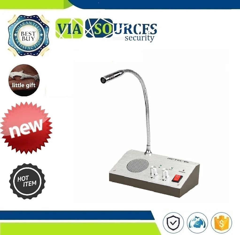 

Hospital Bus Station Dual-Way Counter Interphone Audio Record Anti-interference Window Intercom System For Bank