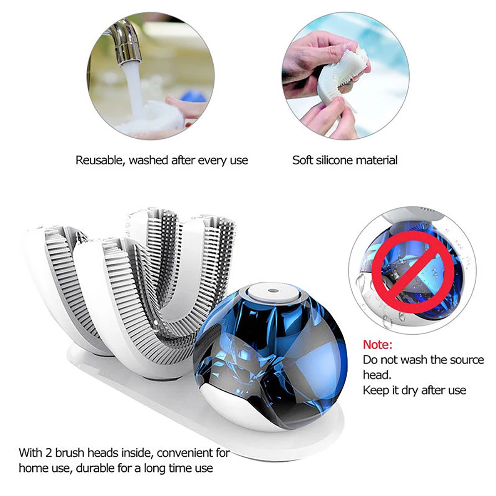 Автоматическая электрическая бесконтактная зубная щетка Amabrush, беспроводная отбеливающая Ультразвуковая электрическая автоматическая зубная щетка