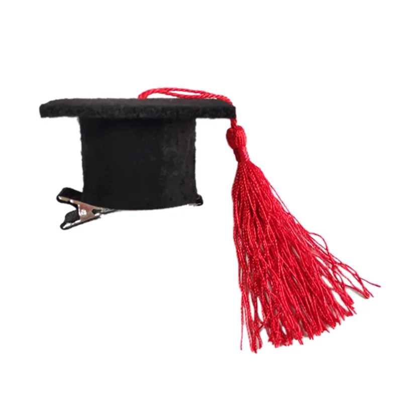 

1 Pcs Graduation Hat Hair Clip Mini Doctoral Cap Hair Clip Costume Graduation Cap with Tassels for Graduation Party Supply Dec