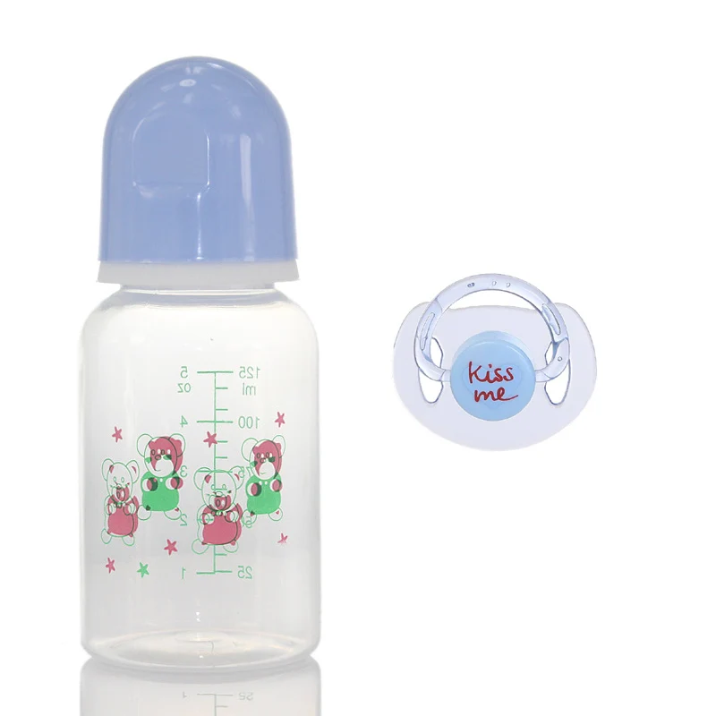 

Reborn infant baby children milk bottle for dolls accessory kids with plastic nipple pacifier and anti-dust cover for sale set