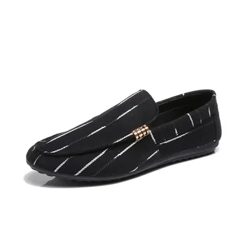 

Shoes Men Loafers Soft Moccasins High Quality Autumn Winter Canvas shoes Slip-On Mens Flats Gommino Driving sneakers