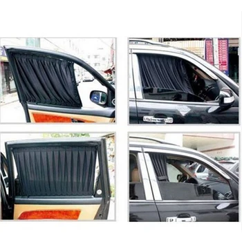 

Plastic Rails Bands 50*47cm Privacy Shield Car Window curtains Accessory kit 2pcs UV Protection Sun Shade Side