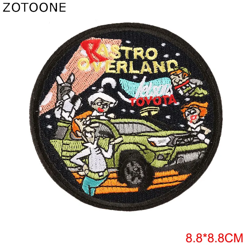 ZOTOONE инопланетянин круговой утюг на патчи для одежды вышивка фетровые аппликации DIY странные вещи пришить патч значки-наклейки D
