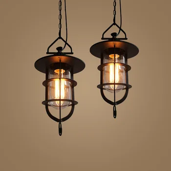 

HAIXIANG American style industrial Classical retro LED Pendant Lights restaurant Bar Cafe Hotel Lamps E27