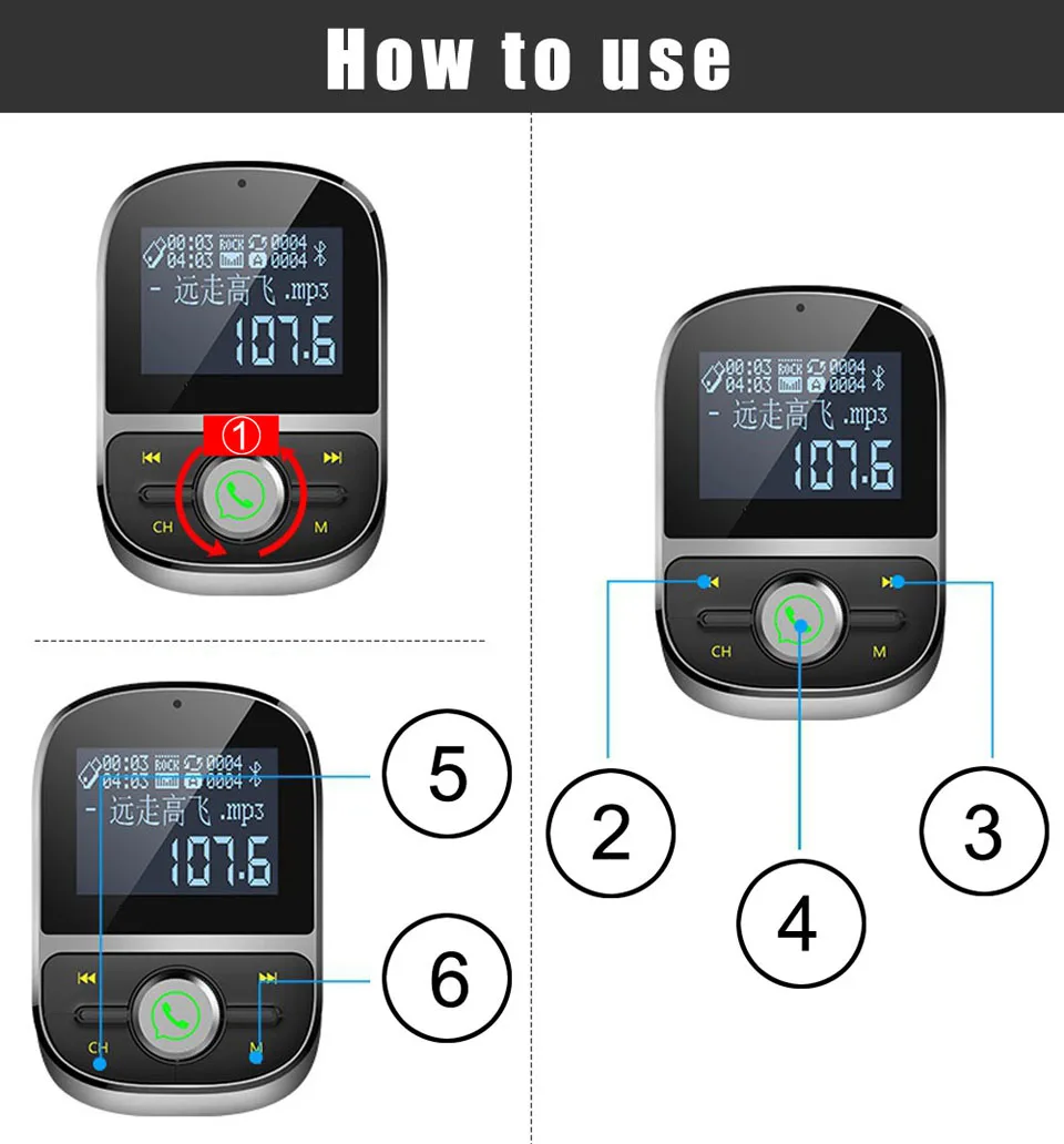 Автомобильный bluetooth fm-передатчик aux Поддержка U диск TF карта аудио в выходе Автомобильный mp3 плеер Handsfree с 2 USB портами автомобильное зарядное устройство