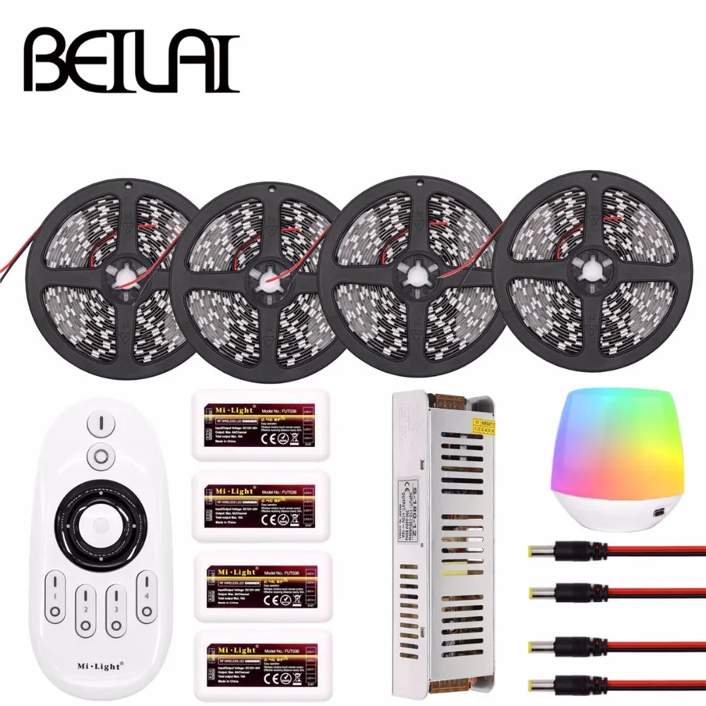 5050 Dimmable LED Strip Waterproof DC 12V Mi Light WIFI LED Light Strip 5M 10M 15M 20M Flexible Neon Tape With Controller Power 5050 Dimmable LED Strip Waterproof DC 12V Mi Light WIFI LED Light Strip 5M 10M 15M 20M Flexible Neon Tape With Controller Power