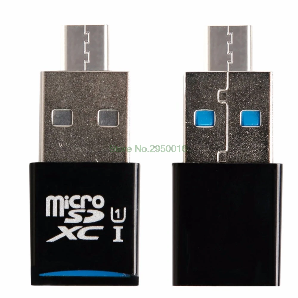 2 в 1 Тип C USB 3,0 Micro SD TF Card Reader адаптер для Macbook S8 Note8 G6 Android телефон ПК ноутбук планшет черный C26