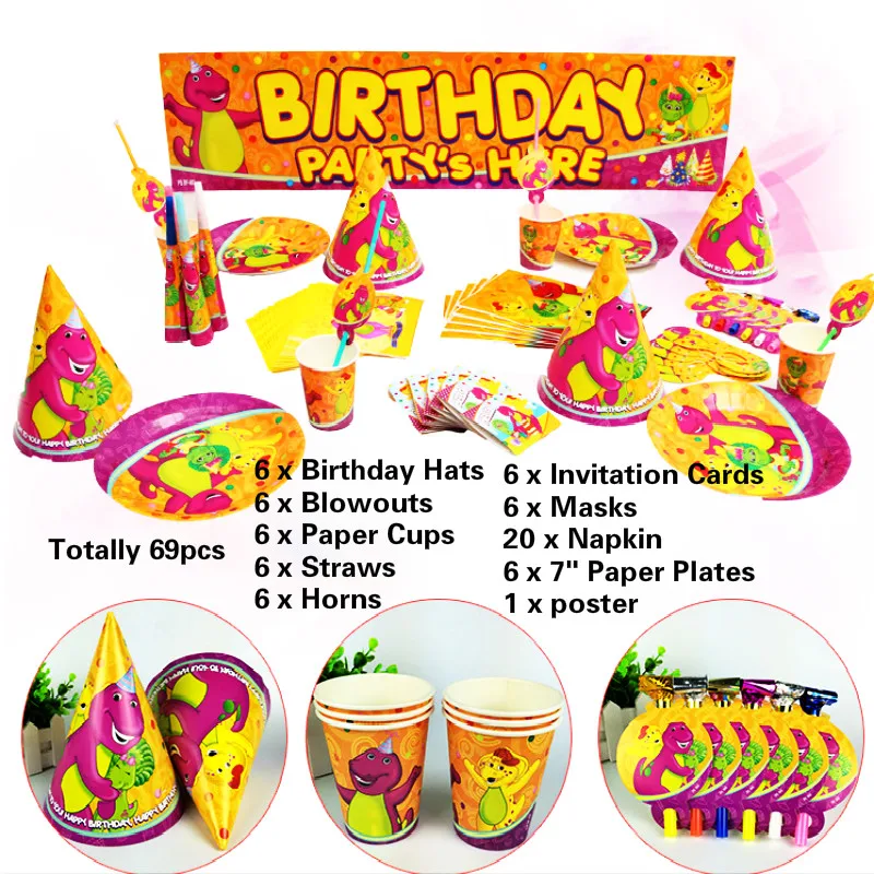 

Quality Dinosaur Kids Birthday Party Decoration Set Party Supplies Baby Birthday Party Pack event party supplies