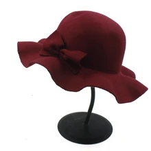 Милая шерстяная зимняя и Осенняя детская мягкая фетровая шляпа с широкими полями, шапка для девочек, Feminino, войлочный котелок, солнце, мягкая шляпа, детская большая шляпа