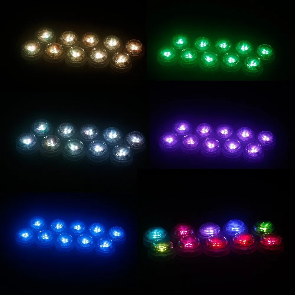 12pcs Lot Rgb Colors Changingdecor Small Battery Operated Single Led 12pcs Lot Rgb Colors Changingdecor Small Battery Operated Single Led Lights Submersible Waterproof Candles For In Holiday Lighting From