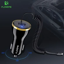 FLOVEME автомобильное зарядное устройство для iPhone X 8 plus USB Автомобильное зарядное устройство с mi cro USB/type-C/для type-C кабель для samsung S8 Xiaomi mi 9