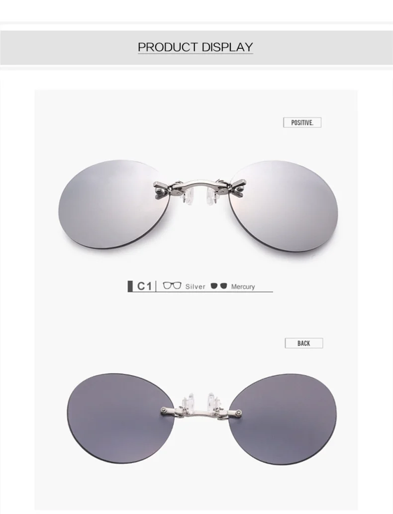 Rimless Clamp Sunglasses