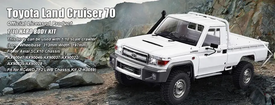 1/10 Toyota Land Cruiser LC70 комплект кузовов для AXIAL SCX10 RC8WD TF2 LWB AX90047/ax90046/ax90037|1/10 body|body 1/10axial scx10