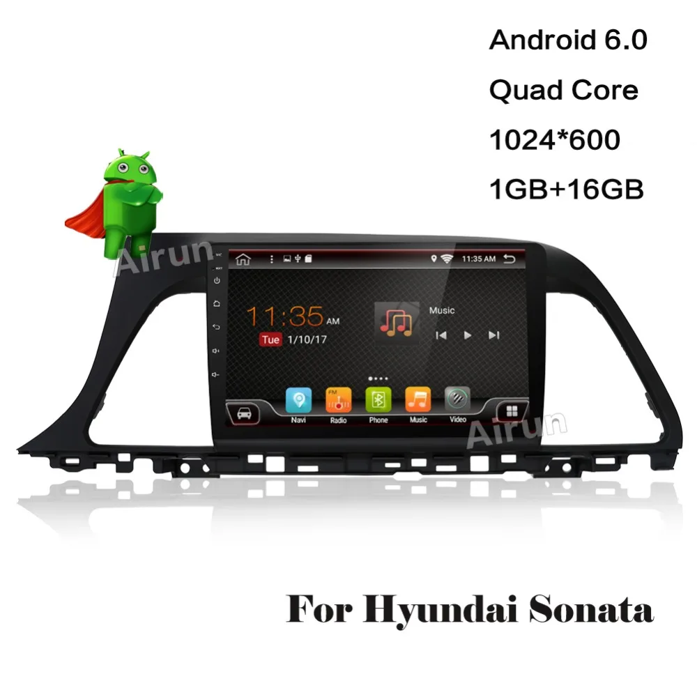 Встроенная память 16 г 1024*600 4 ядра Android 5.1.1 Fit Hyundai Sonata LF 2015 автомобильный DVD плеер