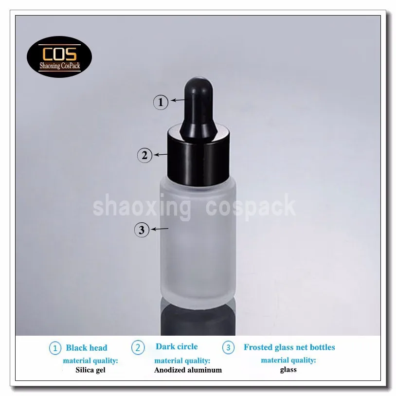 Gota de Vidro com Conta-gotas de Vidro Geada Garrafa Preto Atacado Frasco Frascos 20 ml 2 com conta-gotas preto, atacado geada frasco conta-gotas